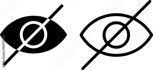 Blindness Disability Hidden Vision Sign Icon