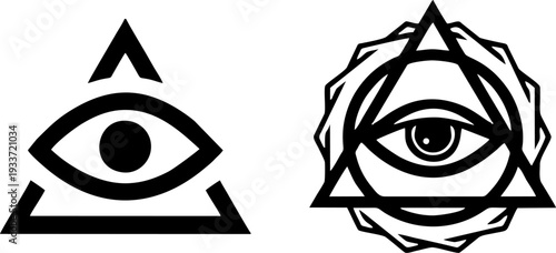 Mystical Eye of Providence Pyramid Icon