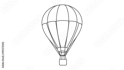 Soaring to new heights: A hot air balloon silhouette ascends, embodying the spirit of exploration and adventure, ready for an unforgettable journey.