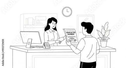 Woman and Man Discussing Documents.