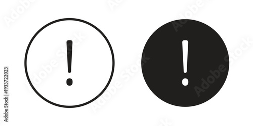Exclamation icon on white background. Simple vector illustration for graphic and web design