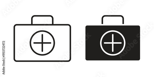 First aid icon on white background. Simple vector illustration for graphic and web design
