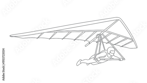  Soaring Through the Sky: Depicts a hang glider soaring gracefully through the open sky, inviting the viewer to experience the thrill of flight. 