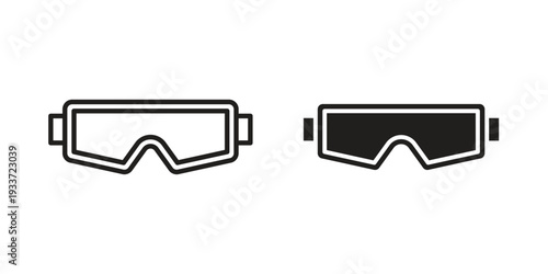 Goggles icon on white background. Simple vector illustration for graphic and web design