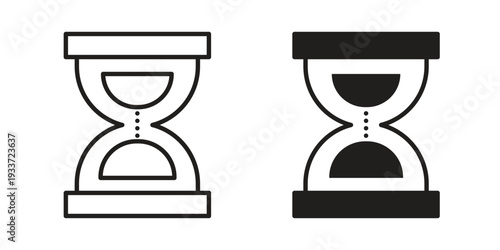 Hourglass icon on white background. Simple vector illustration for graphic and web design
