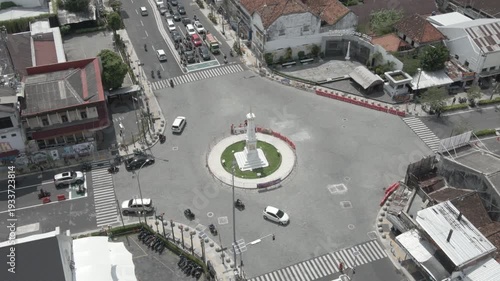 aerial video tugu jogja 