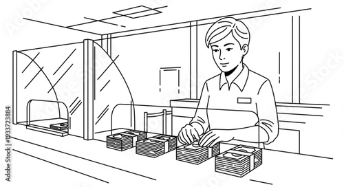 Woman Preparing Food in Kitchen Counter.