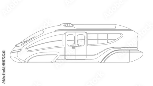 High-Speed Train Illustration: A sleek, modern train illustration, a symbol of cutting-edge transport, rendered with precision and clarity.