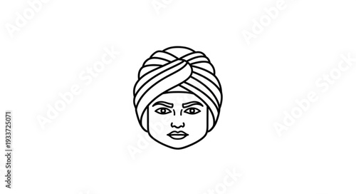 Woman with Towel on Head.