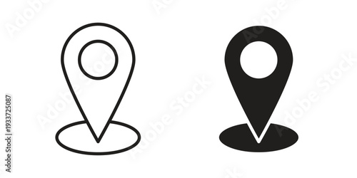 Location pin icon on white background. Simple vector illustration for graphic and web design