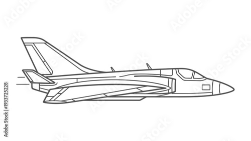 Aerospace Marvel: An illustration captures the sleek, streamlined design of a powerful jet plane, showcasing the epitome of technological advancement.