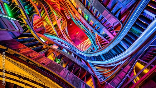 Abstract Colorful Architectural Design