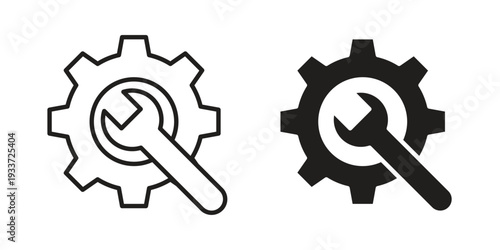 Maintenance icon on white background. Simple vector illustration for graphic and web design