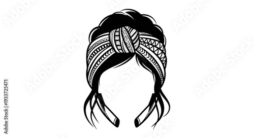 Woman Wearing Headscarf Fashion Style.