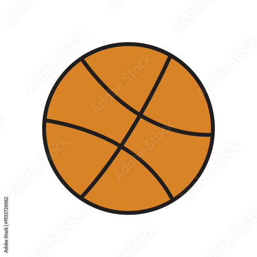 Basketball Sport Ball Outline Icon