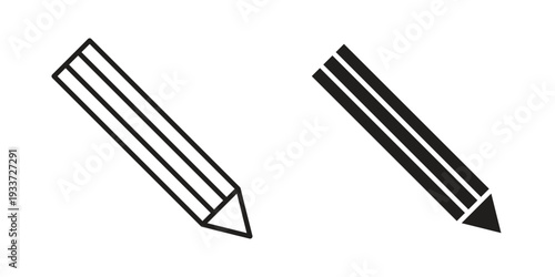 Pencil icon on white background. Simple vector illustration for graphic and web design