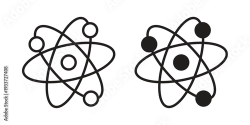 Physics icon on white background. Simple vector illustration for graphic and web design
