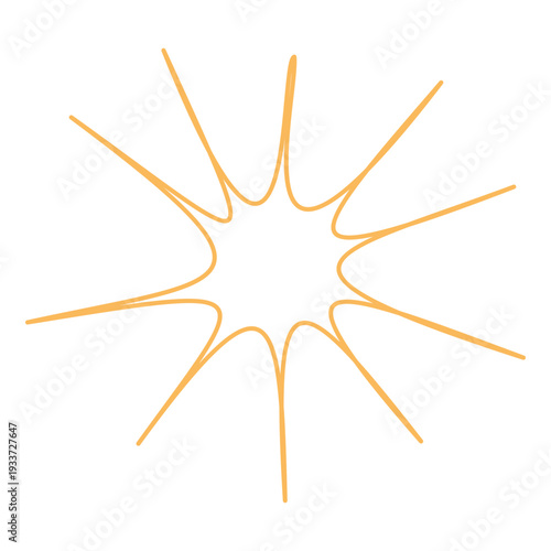 Minimalist Outline Sunburst Ray