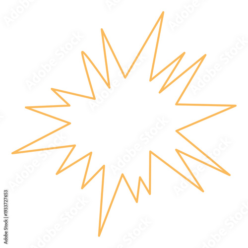 Sharp Outline Explosion Vector