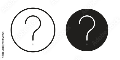 Question icon on white background. Simple vector illustration for graphic and web design