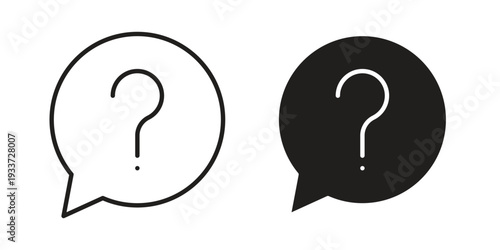 Question icon on white background. Simple vector illustration for graphic and web design