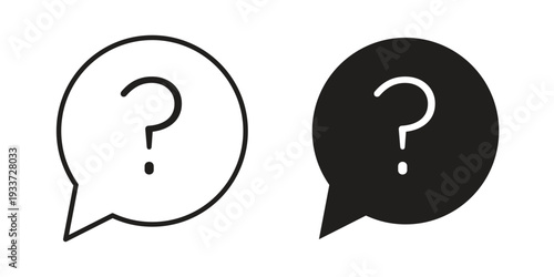 Question mark icon on white background. Simple vector illustration for graphic and web design