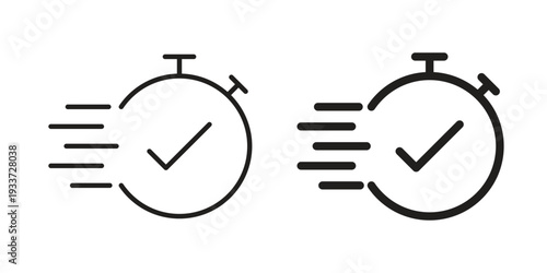 Quick Time icon on white background. Simple vector illustration for graphic and web design