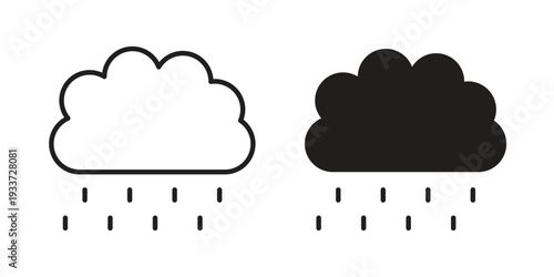 Rain icon on white background. Simple vector illustration for graphic and web design