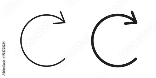 Reset icon on white background. Simple vector illustration for graphic and web design