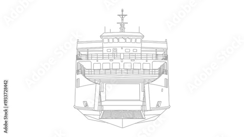 Vessel Blueprint: A detailed blueprint of a vessel, showcasing the intricate architecture of the maritime transport system.