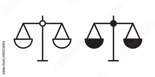 Scale icon on white background. Simple vector illustration for graphic and web design