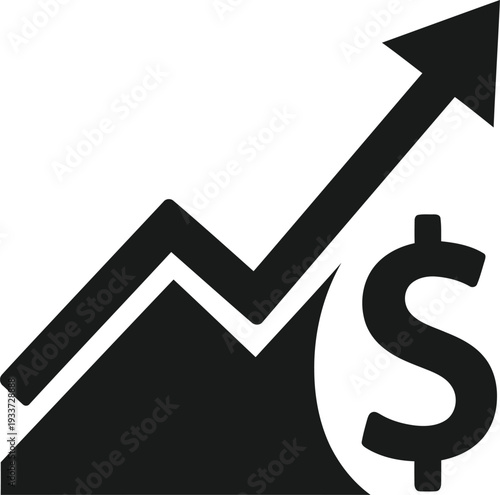 Financial growth and investment success concept on white background