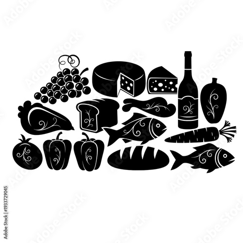 AIzaSyBt9Gv6gOUh8bHyXCry6dSLTXbOASCwVHY Food Collection Fresh Produce, Dairy, Grains, and Protein Assortment