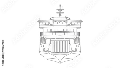 Vessel Blueprint: A detailed blueprint of a vessel, showcasing its intricate design and structural elements. It invites a closer examination of marine engineering and transport.