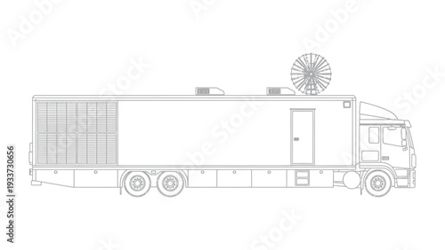 Mobile Command Center: A sleek and modern mobile command center, equipped with state-of-the-art technology, stands ready to serve, a symbol of innovation and preparedness.