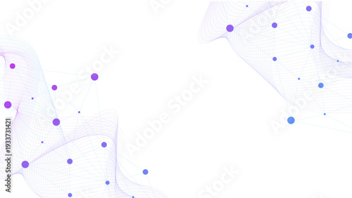 Stunning network connections visualized in vibrant purple and blue hues
