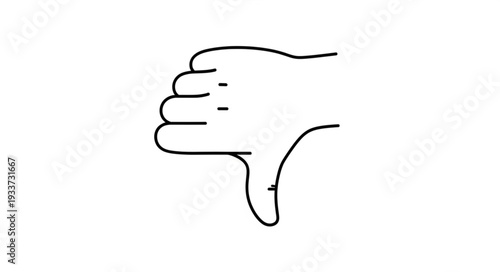 Hand gesture showing thumbs down symbol of disapproval.