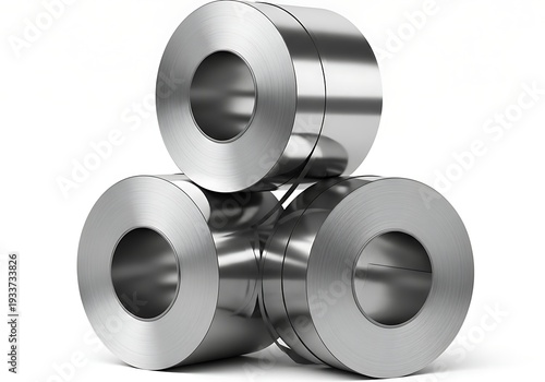 Wallpaper Mural A stack of metal coils on a white background Torontodigital.ca