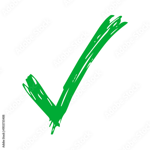 Green checkmark isolated on transparent background