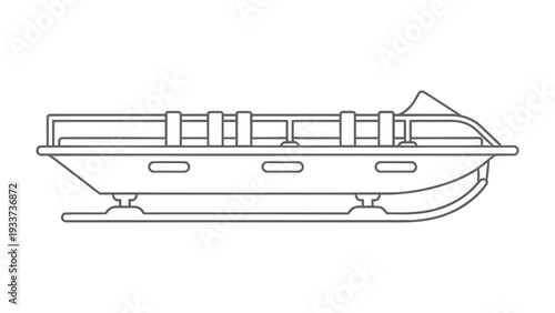 Sleigh Illustration: A vintage sleigh, perfect for winter adventures and snowy landscapes.