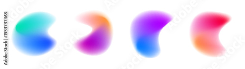 Abstract gradient circles and shapes in a clean modern composition. Soft colors create depth and motion. Ideal for digital design vector