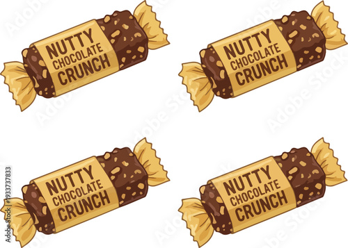 Indulge in the deliciousness of chocolate candy bars with nuts on a clean white background, perfect for commercial use in advertising, packaging, or editorial content