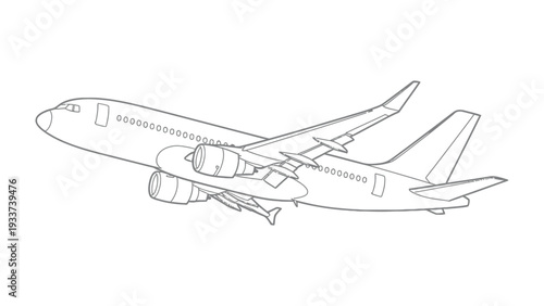 Aviation Silhouette: A sleek airplane, ascends through the sky, showcasing its streamlined silhouette and highlighting the marvels of flight.