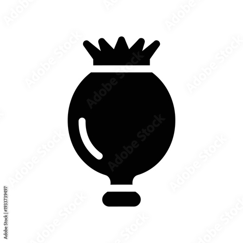 Minimalist black king chess crown icon with golden top, clean isolated design for gaming and strategy concepts.