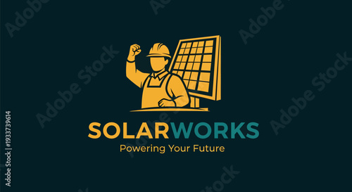 Solarworks Powering Your Future Logo Design.