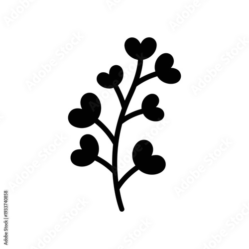 Elegant and modern black tree silhouette with sparse branches, perfect for logos, prints, and design projects with a clean aesthetic.