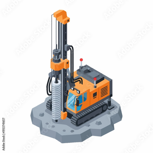 Drilling machine equipment for construction and mining operations.