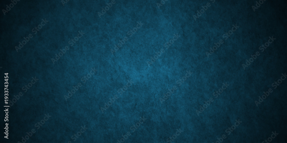 Fototapeta premium Dark Blue wall grunge backdrop texture, watercolor painted mottled blue background, bright ink watercolor textures black paper background.