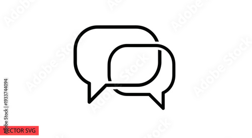 Speech Bubbles Icon - Communication, Dialogue, Conversation, Social Media, Messaging