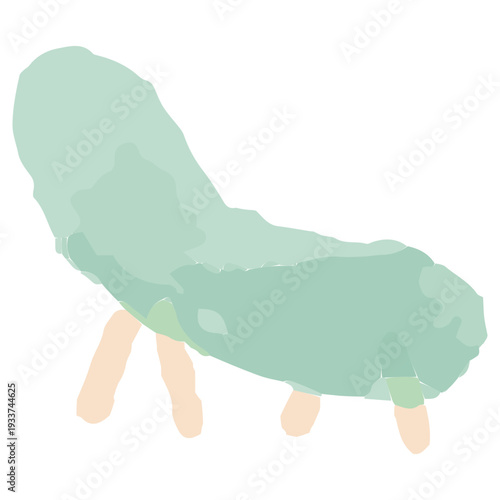 お盆の精霊馬きゅうりの水彩イラスト 幼稚園・保育園向け8月のやさしい挿絵シリーズ